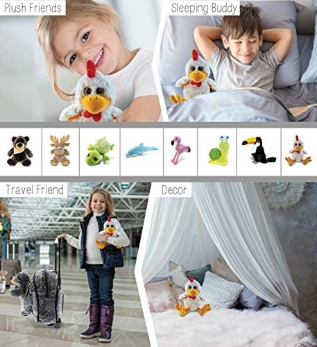 Puzzled DolliBu Plush Rooster - 9 Inch Huggable Sitting Toy