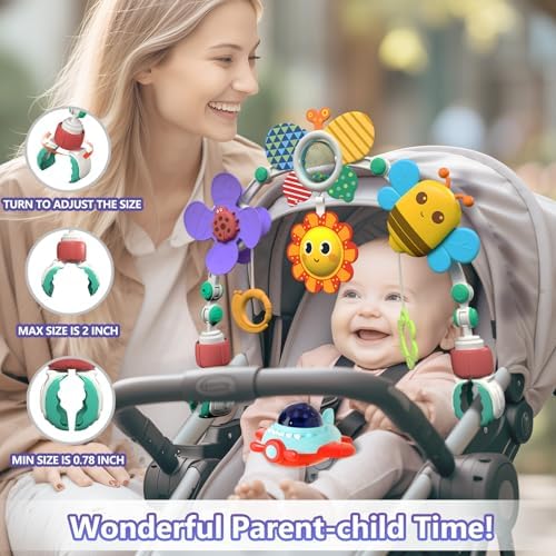 Musical Baby Stroller Arch Toy with 5 Soft Sounds