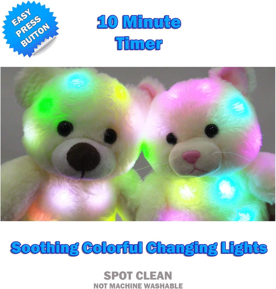 The Noodley LED Light Up Stuffed Animal Sleep Toy 1