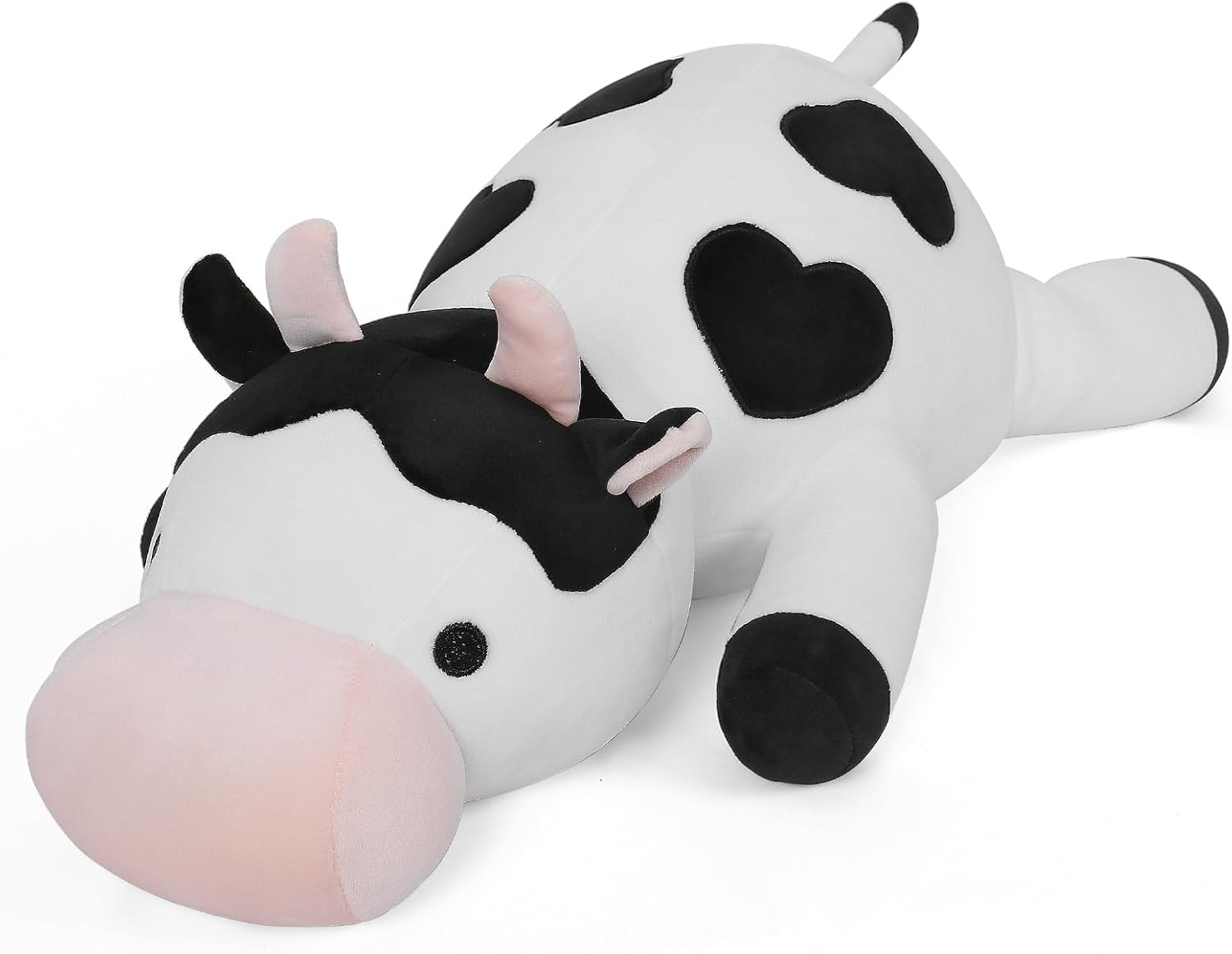 FLORVIV Weighted Cow Plush Toy 24 42lb Cuddly Hugging Doll