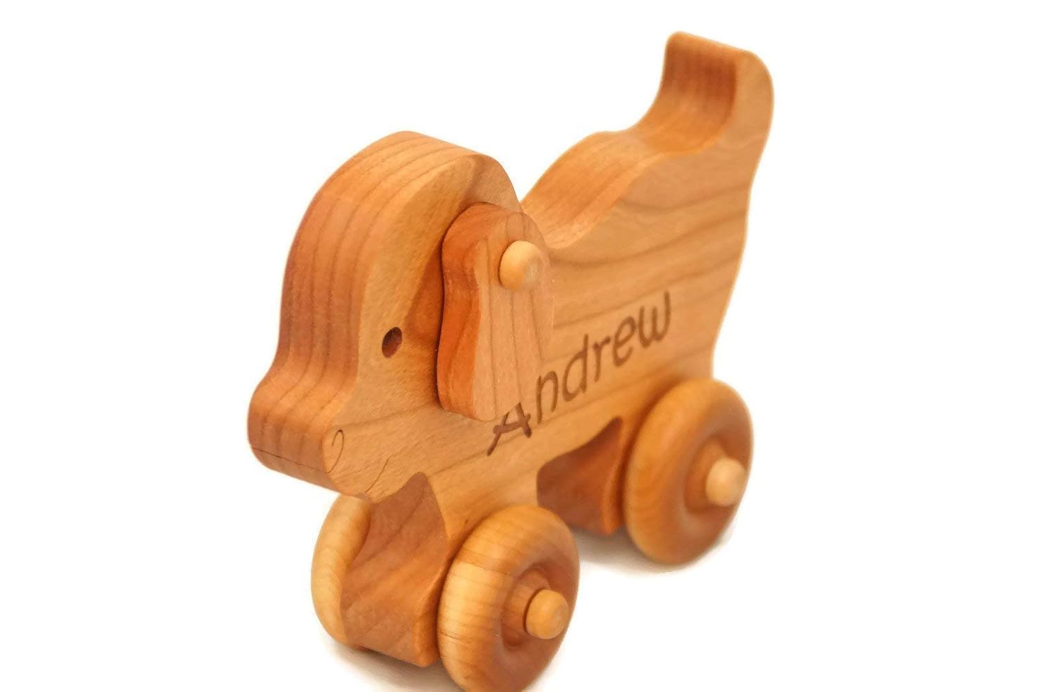 Little Wooden Wonders Wooden Toy Puppy Car
