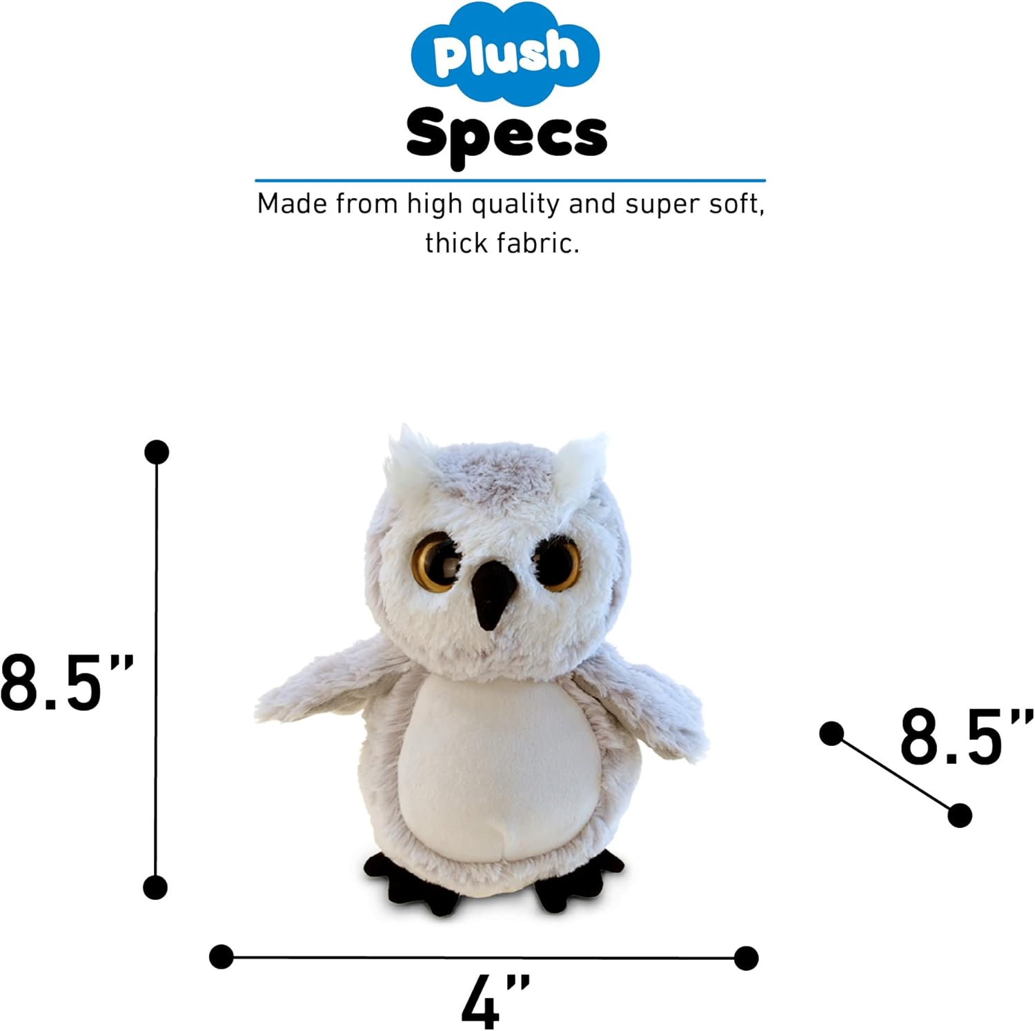 Puzzled DolliBu Owl Plush - 9 Inches Soft Fluffy Stuffed Animal