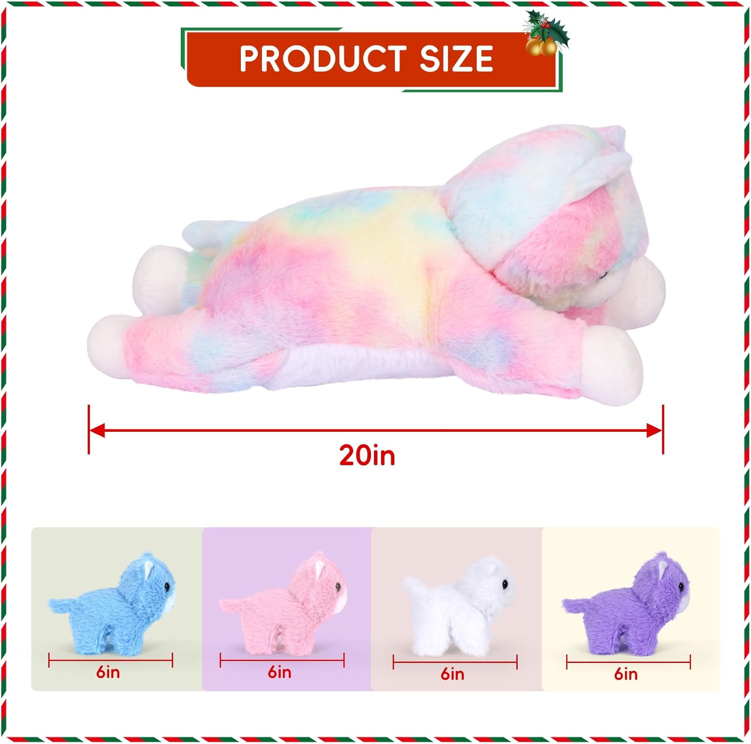 PLYFOU 5 Pieces Cat Plush Toys Set for Kids