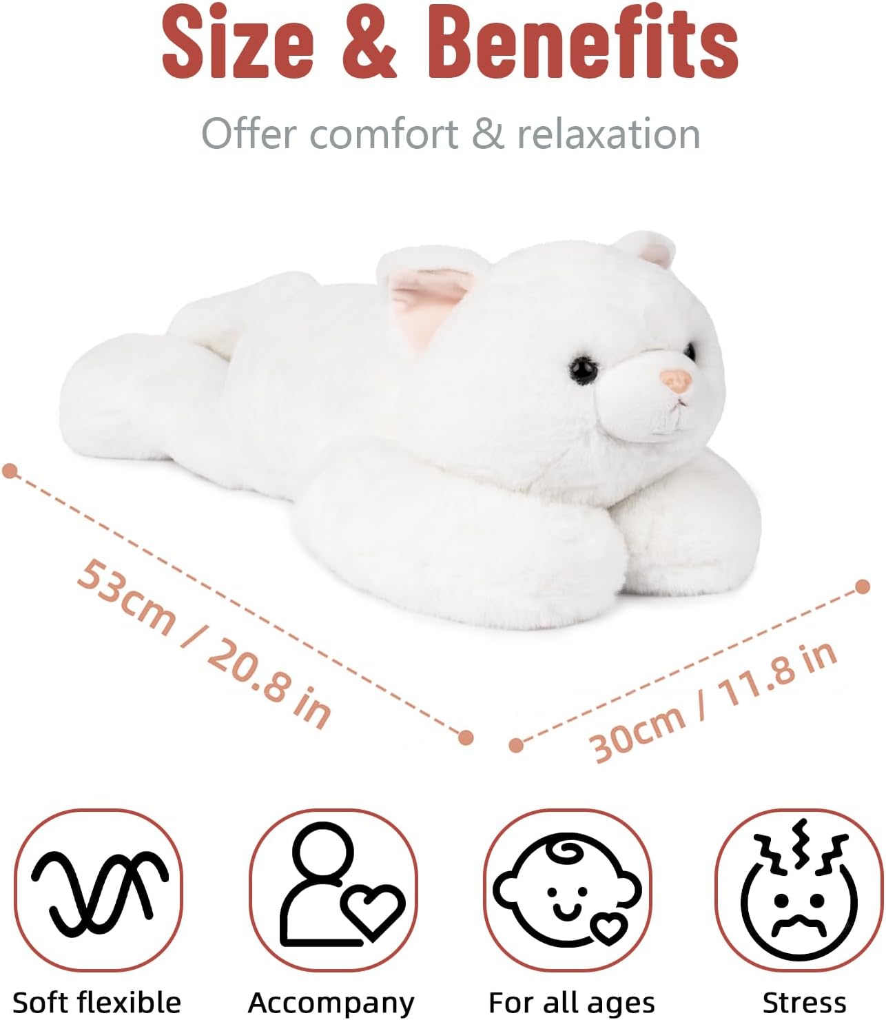Niuniu Daddy 20 Weighted Cat Plush Pillow Toy