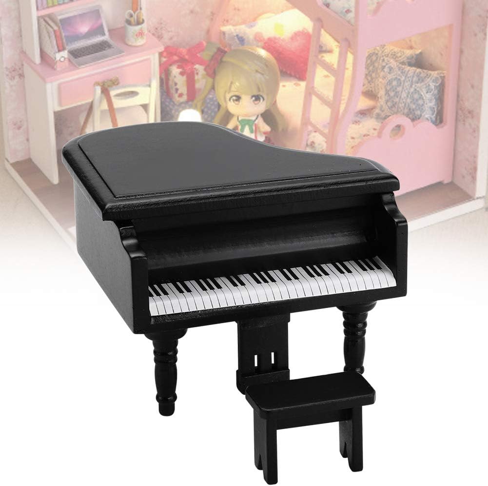 Zerodis 112 Scale Mini Grand Piano Black