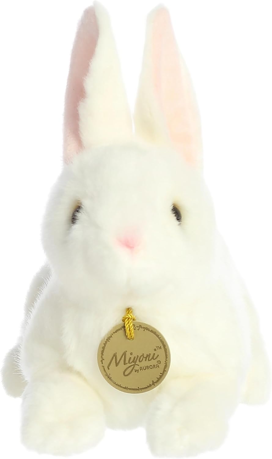 Aurora Realistic American White Rabbit Stuffed Animal - 8 Inches