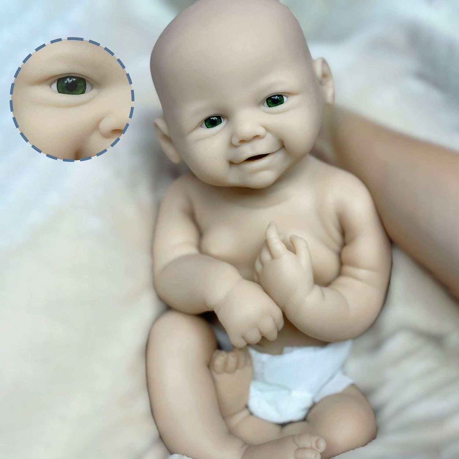 18 Inch Unpainted Reborn Silicone Baby Doll for Kids