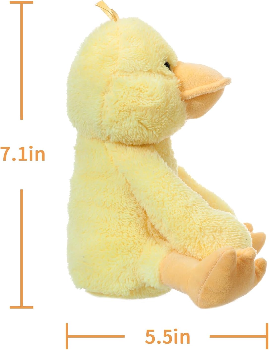 Apricot Lamb Fluffy Duck Plush Stuffed Animal for Kids