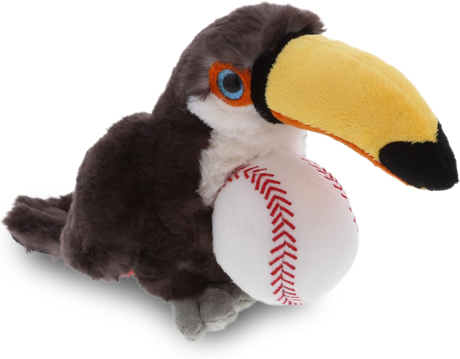 DolliBu Toucan Plush with Baseball - 8 Inches Huggable Toy