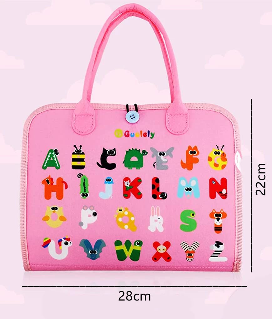 Basic Life Skills Quiet Book - Educational Toddler Toy Pink