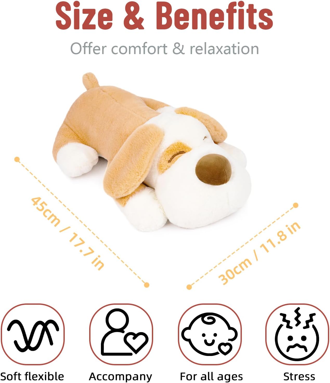 Niuniu Daddy 18 Inch Weighted Dog Stuffed Animal