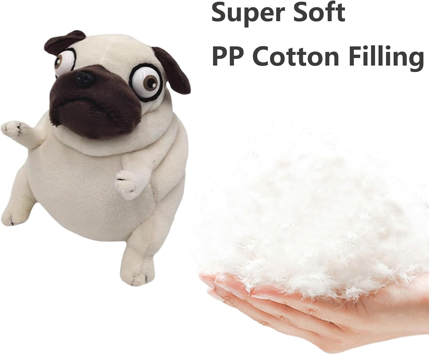Pug Dog Stuffed Animal 6 Inch Ugly Cute Plush Toy