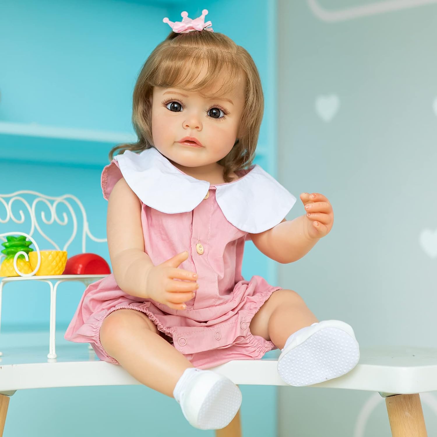 Angelbaby 55cm Handmade Silicone Baby Doll with Accessories