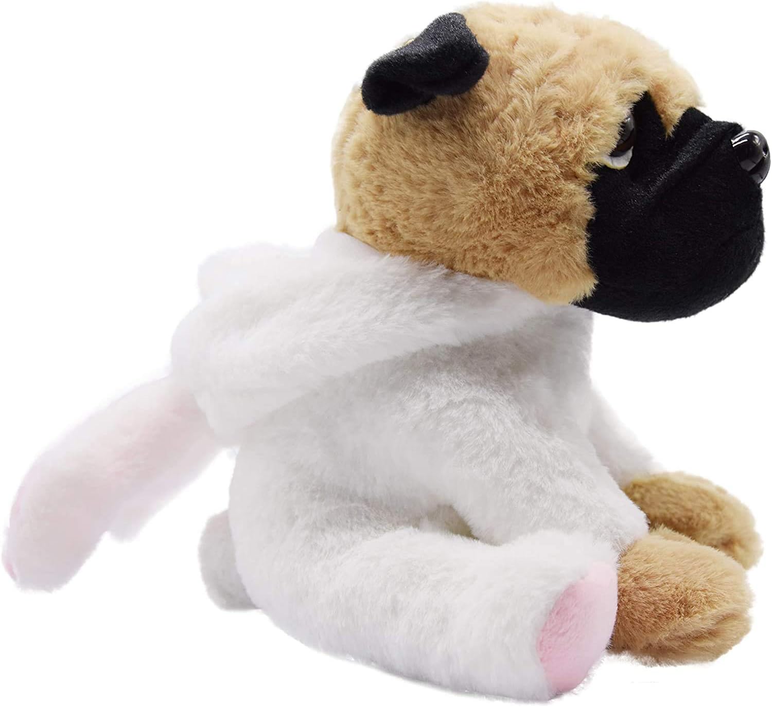 CASAGOOD Pug Dog Plush in Bunny Rabbit Costume