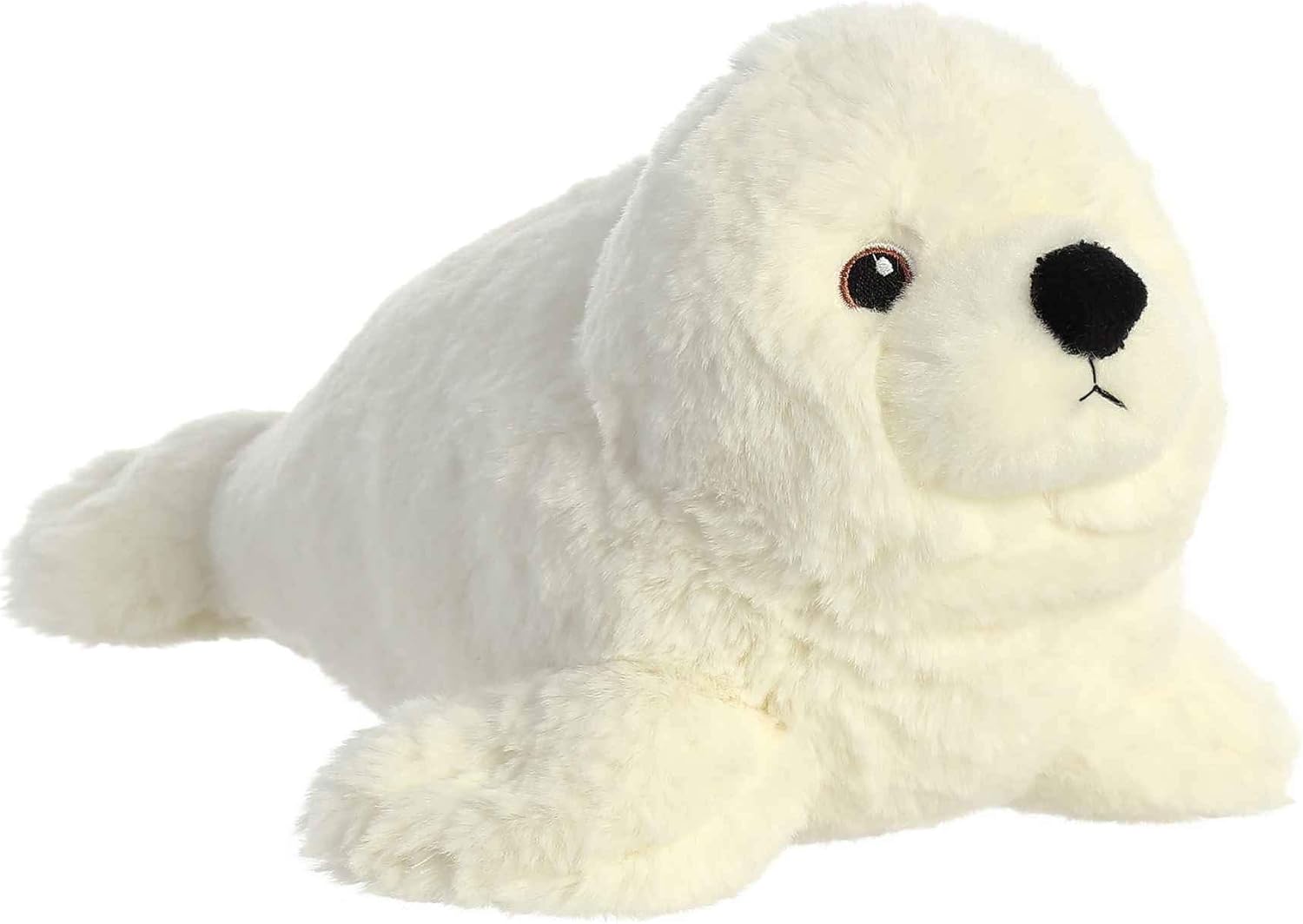 Aurora Responsibly Made Eco Seal Stuffed Animal - 12 Inches White