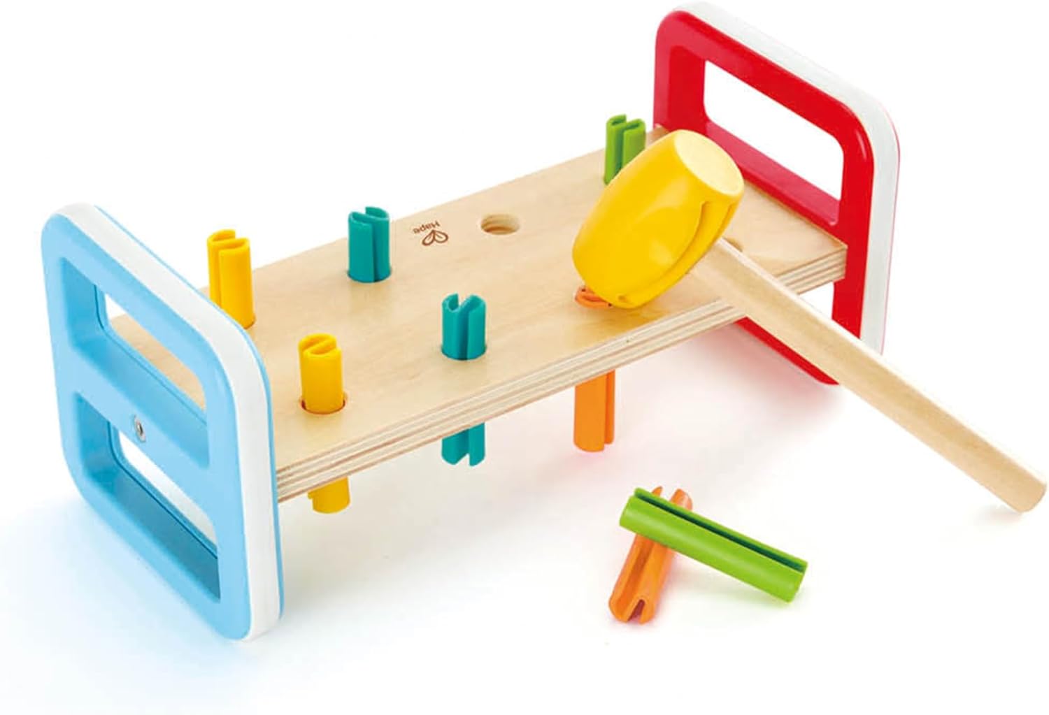 Hape Rainbow Pounder Pounding Bench Wooden Toy with Hammer