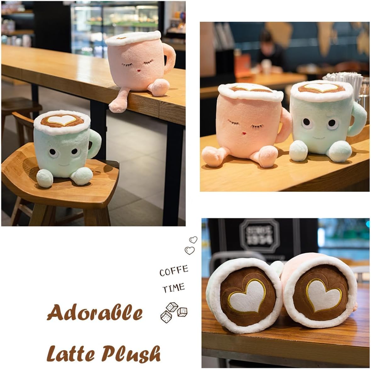 Yoholto Latte Plush Pillow Green