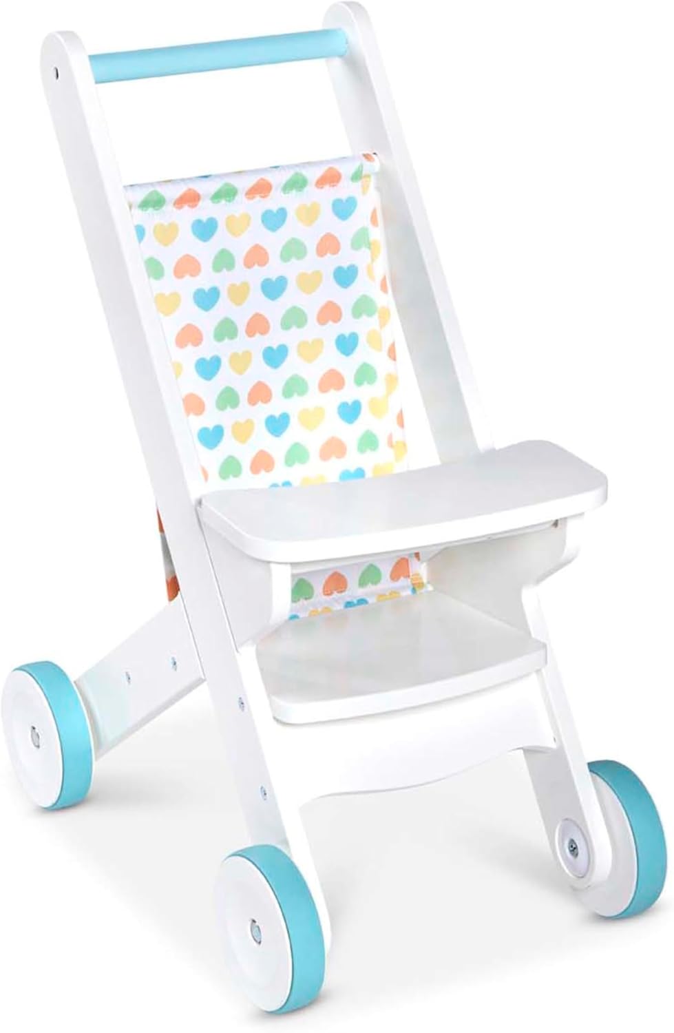 Melissa Doug Mine to Love Wooden Stroller for Dolls