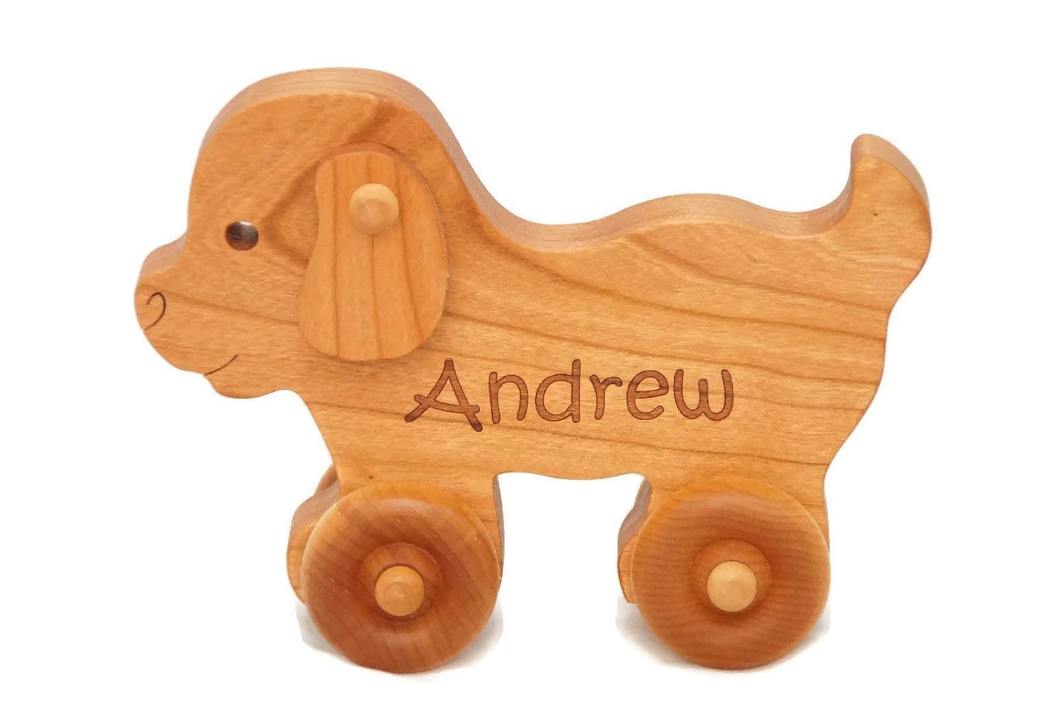 Little Wooden Wonders Wooden Toy Puppy Car
