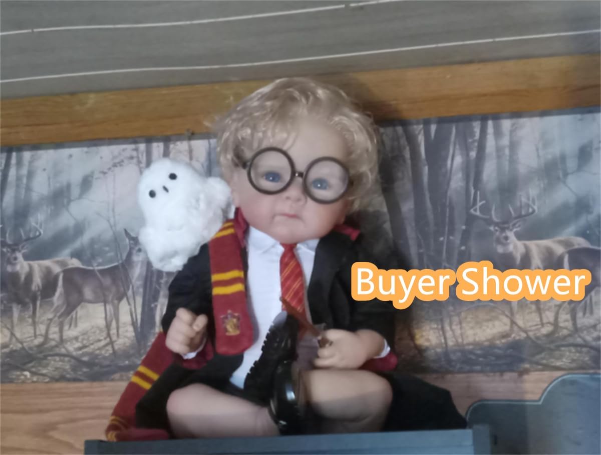 GYCV 18 Inch Lifelike Reborn Baby Boy Doll with Accessories