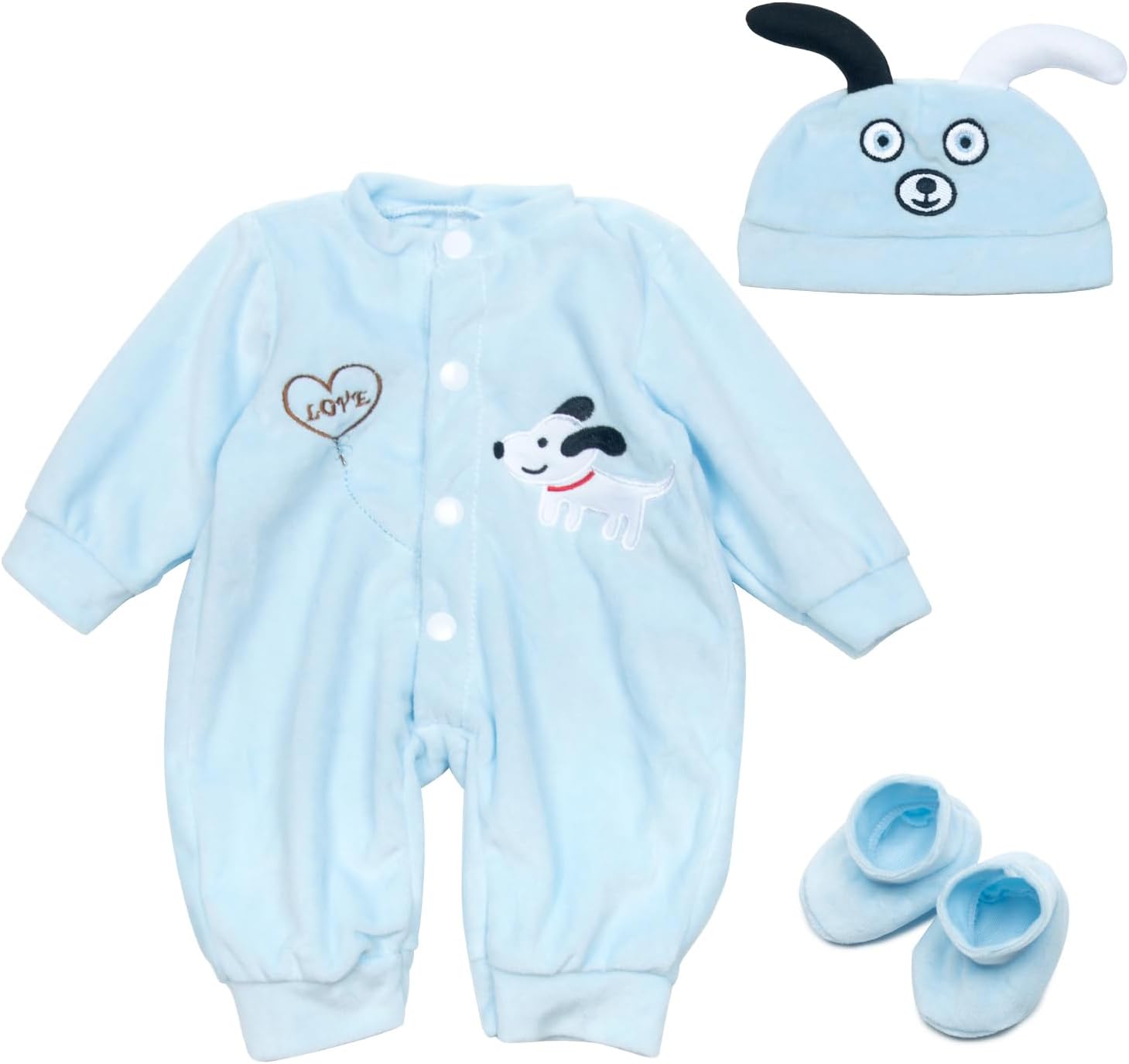 Pedolltree Reborn Baby Doll Clothes 3 Pcs Set