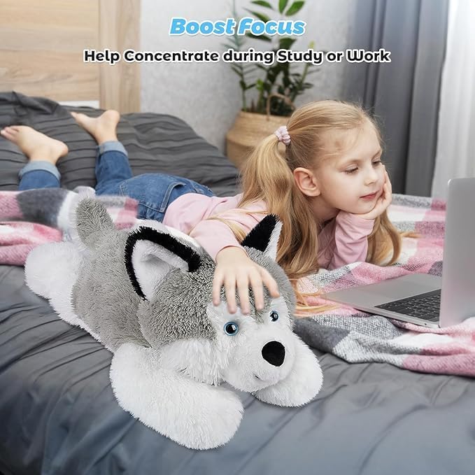 Bobbie Laxi 25 Weighted Husky Plush Toy
