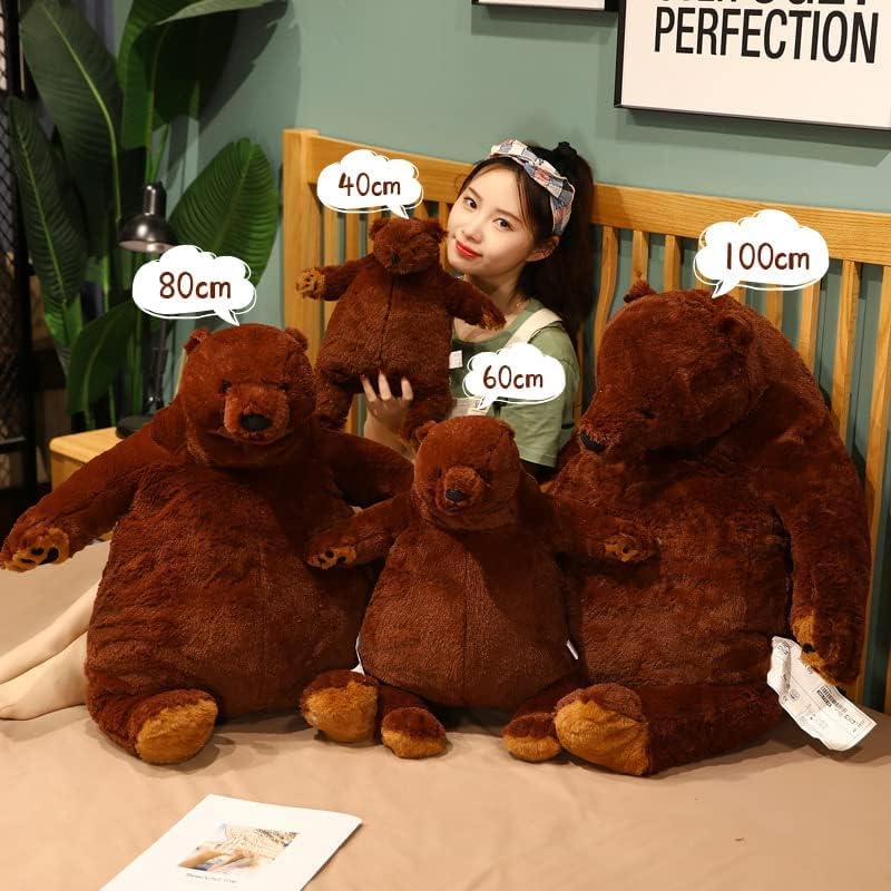Sausudols Giant Plush Teddy Bear 315 Inch Dark Brown