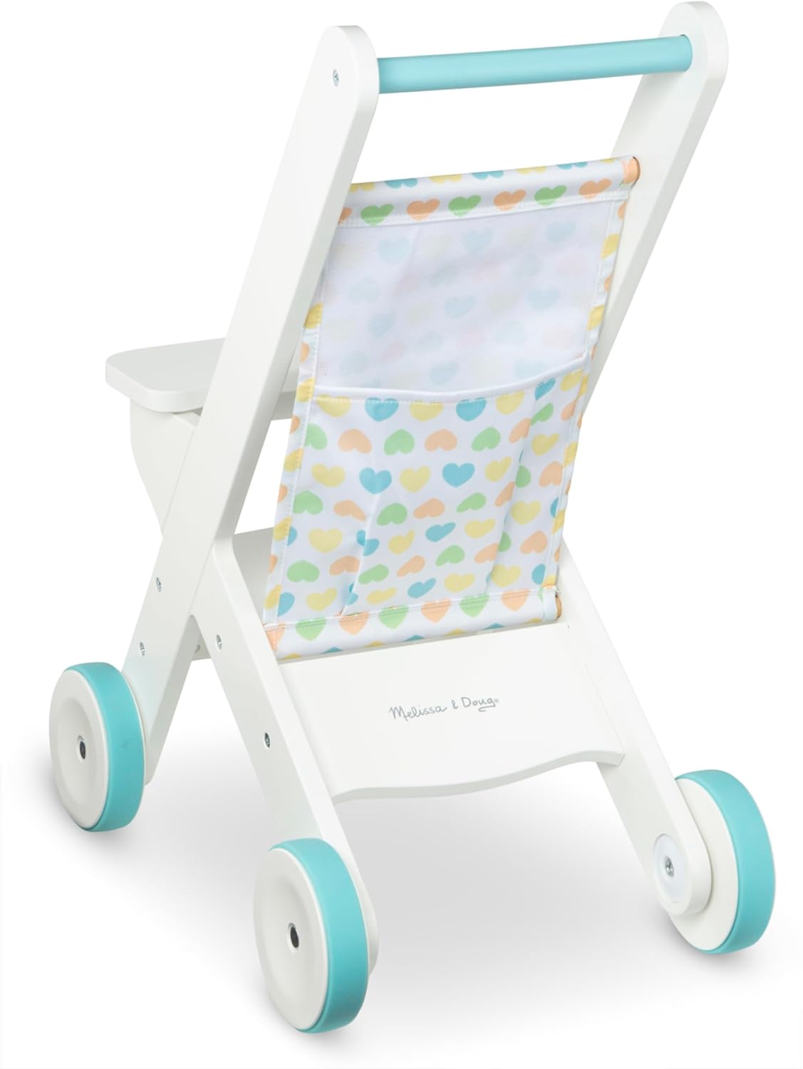 Melissa Doug Mine to Love Wooden Stroller for Dolls