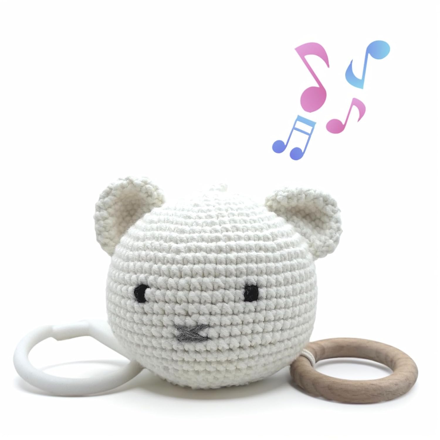 BBYP Musical Push Pull Toy with Wooden Teether