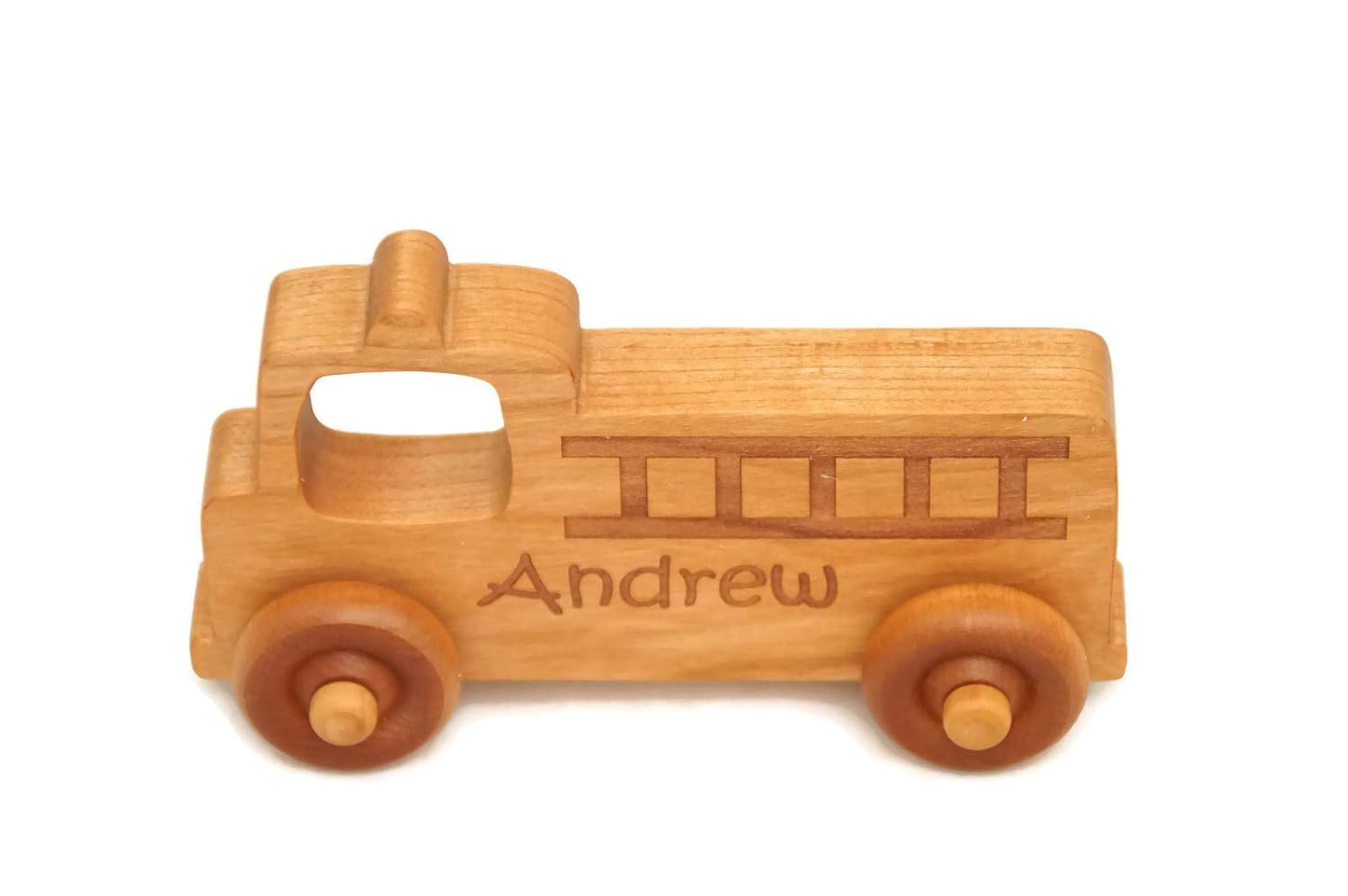 Little Wooden Wonders Wooden Toy Fire Truck 1