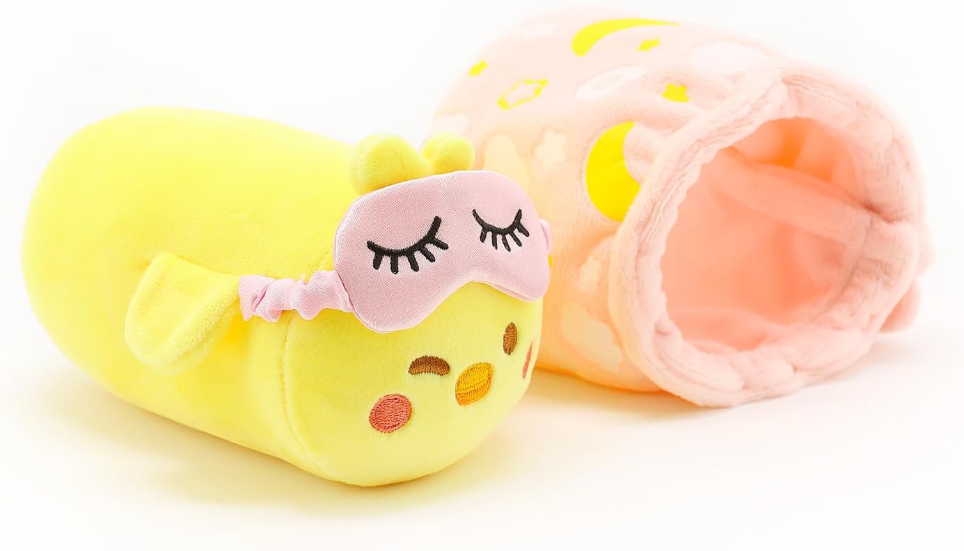 Anirollz Stuffed Animal Plush Toy Spa Day Chickiroll with Eye Mask