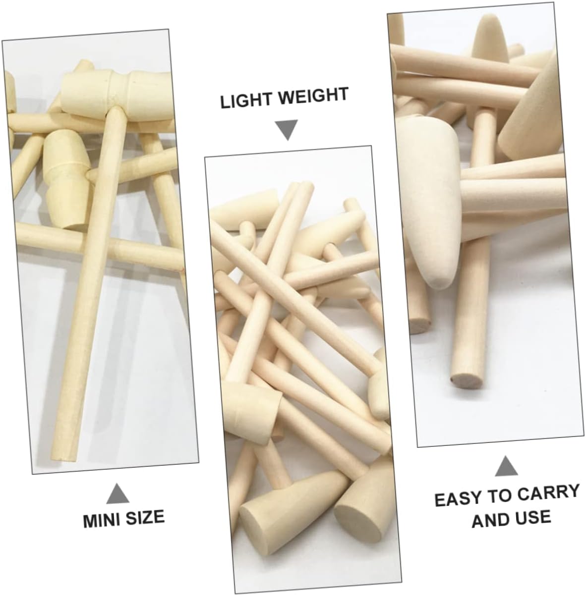 DECHOUS Wooden Hammer Toy Set 15pcs Safe and Durable