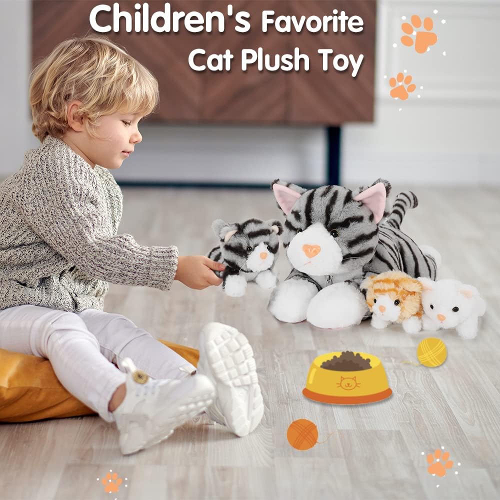 Muiteiur 157 Inch Cuddle Cat Set with Zipper Storage