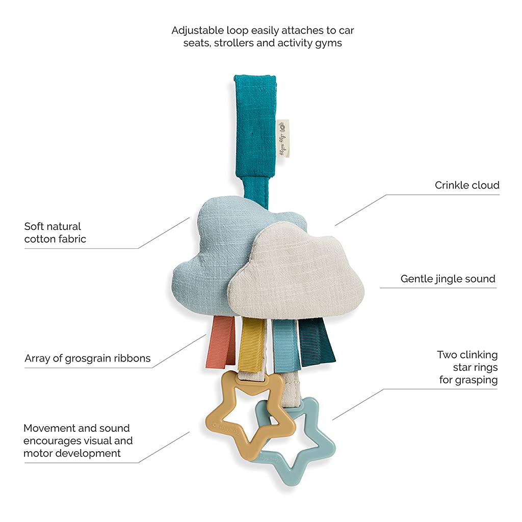 Itzy Ritzy Jingle Travel Toy for Baby - Cloud Design