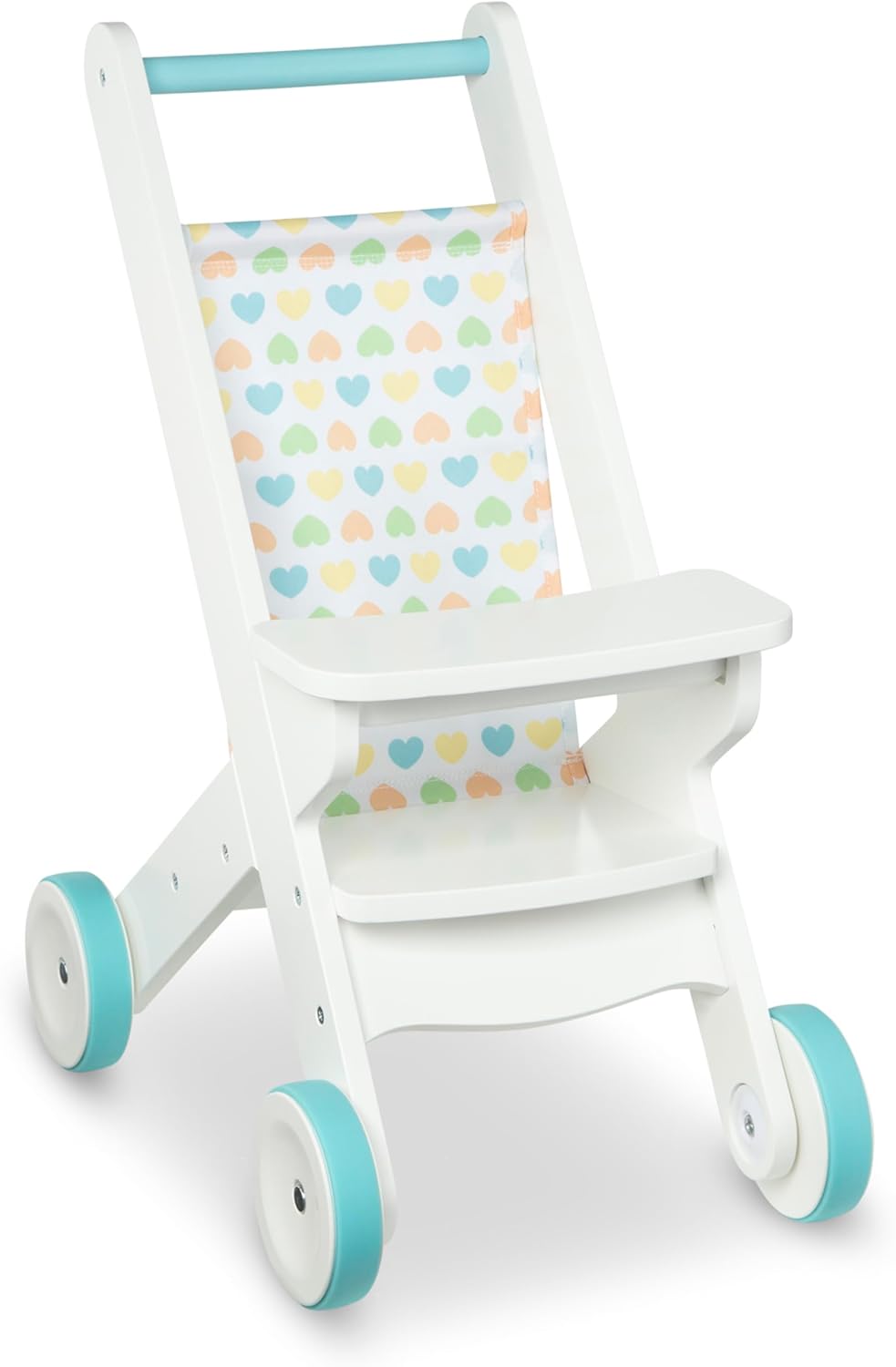 Melissa Doug Mine to Love Wooden Stroller for Dolls