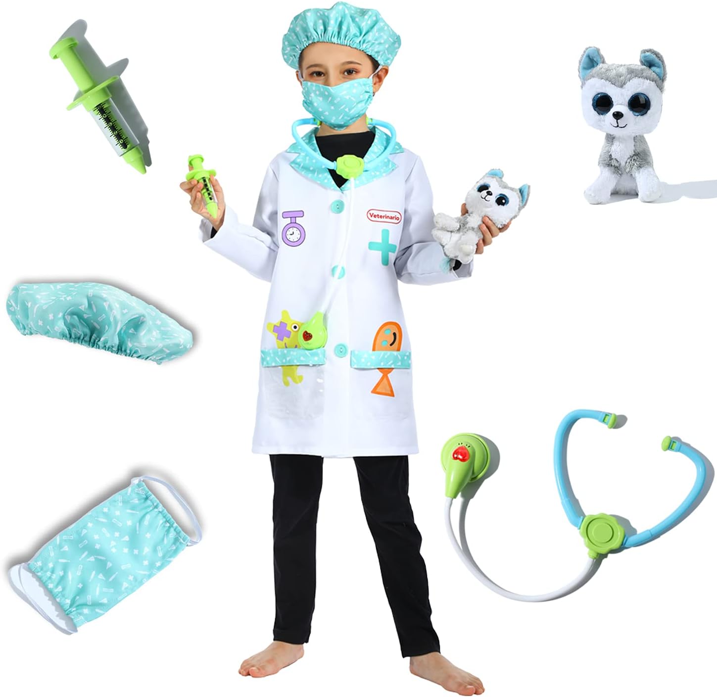 Kids Doctor Costume for Halloween and Pretend Play