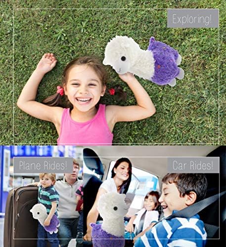 DolliBu Sparkle Purple Llama Plush 115 Inch Huggable Stuffed Animal