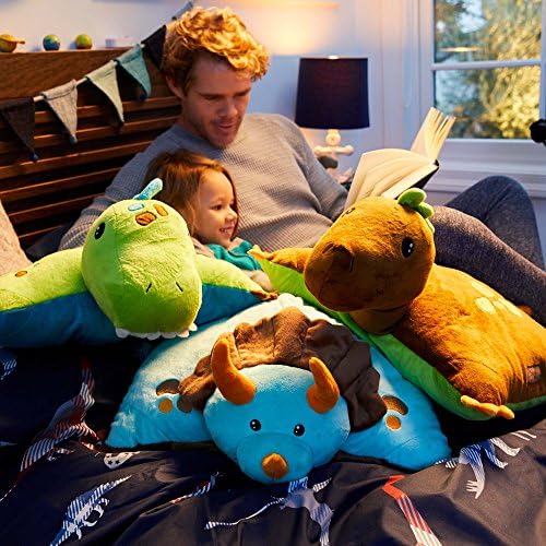 Pillow Pets Triceratops Blue Dinosaur 18 Inch Plush Pillow Toy