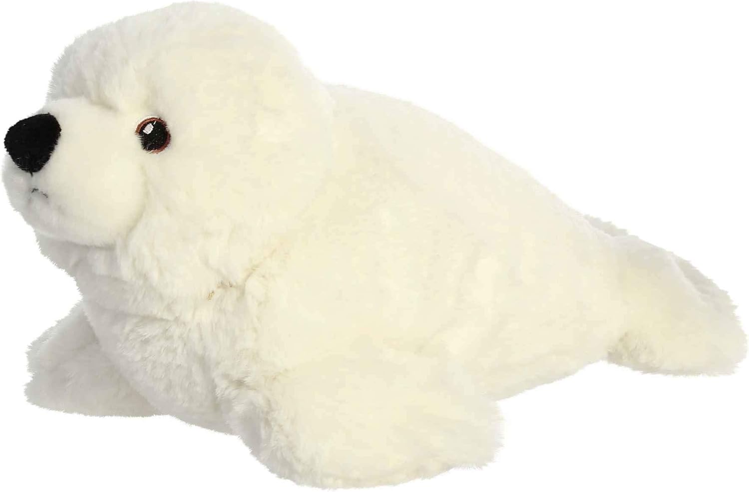 Aurora Responsibly Made Eco Seal Stuffed Animal - 12 Inches White