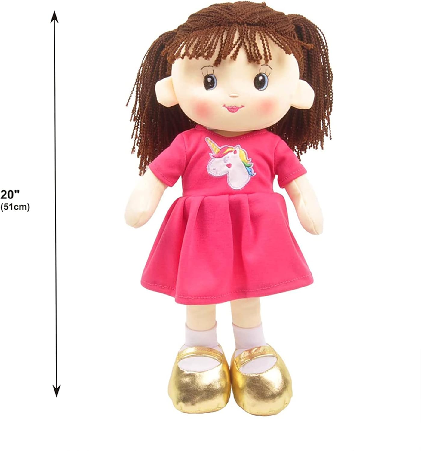 Linzy Toys 16 Pink Laura Plush Rag Doll
