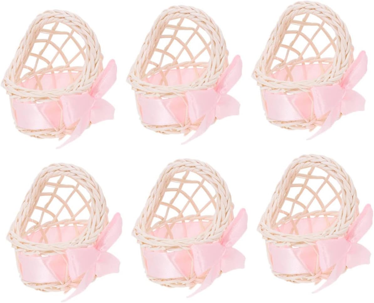 Miniature Woven Baskets for Crafts and Dollhouse Decor