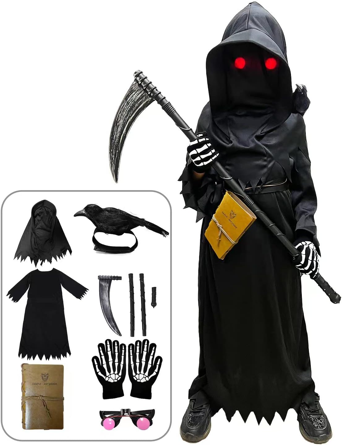 Longpo Halloween Costume for Boys Grim Reaper Set 1