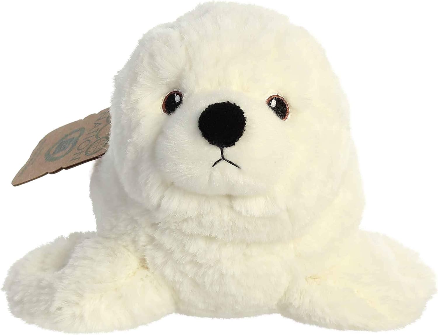 Aurora Responsibly Made Eco Seal Stuffed Animal - 12 Inches White