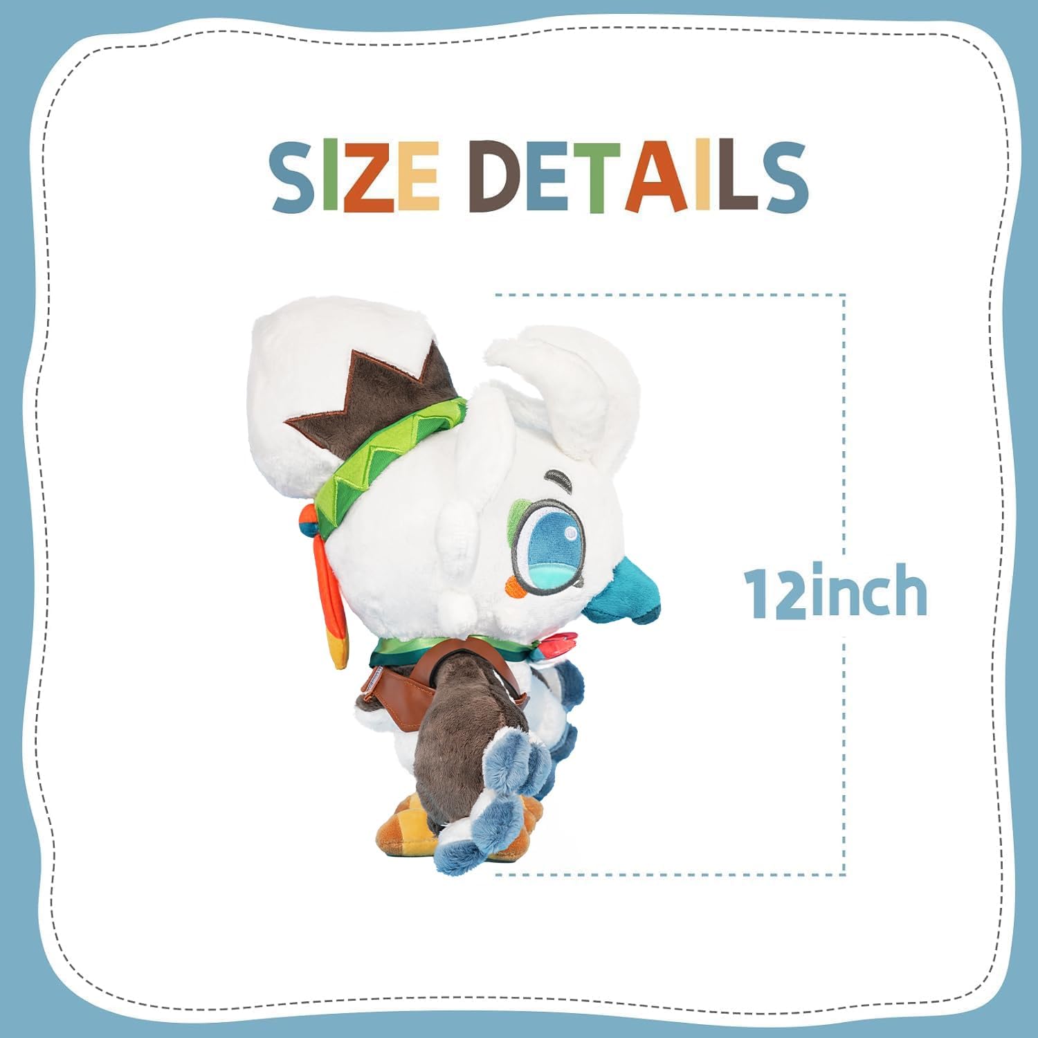 Nadou Tulin Plush White Bird 12 Inch Hug Toy