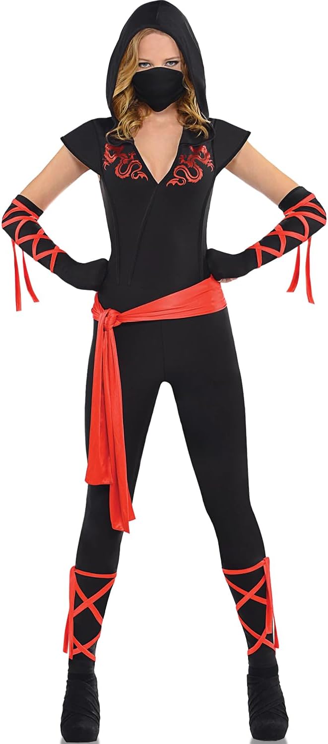 Amscan Black Red Dragon Fighter Costume for Women X-Large