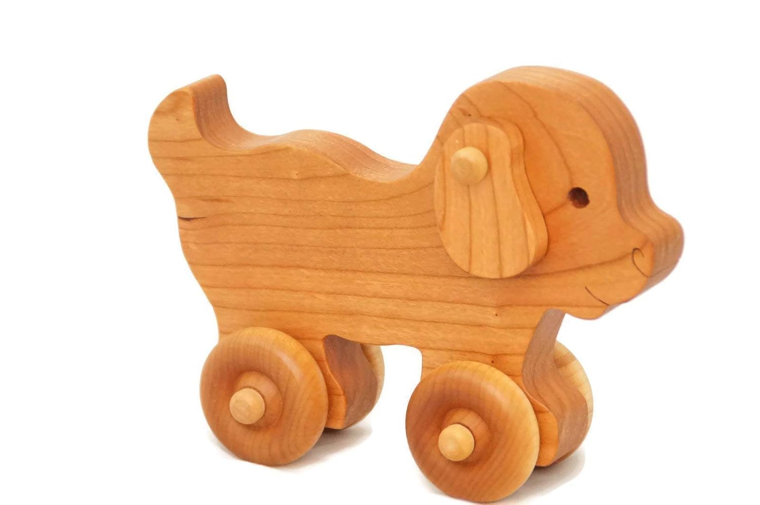 Little Wooden Wonders Wooden Toy Puppy Car