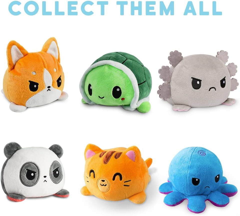 TeeTurtle Reversible Axolotl Plushie - Fire Eyes