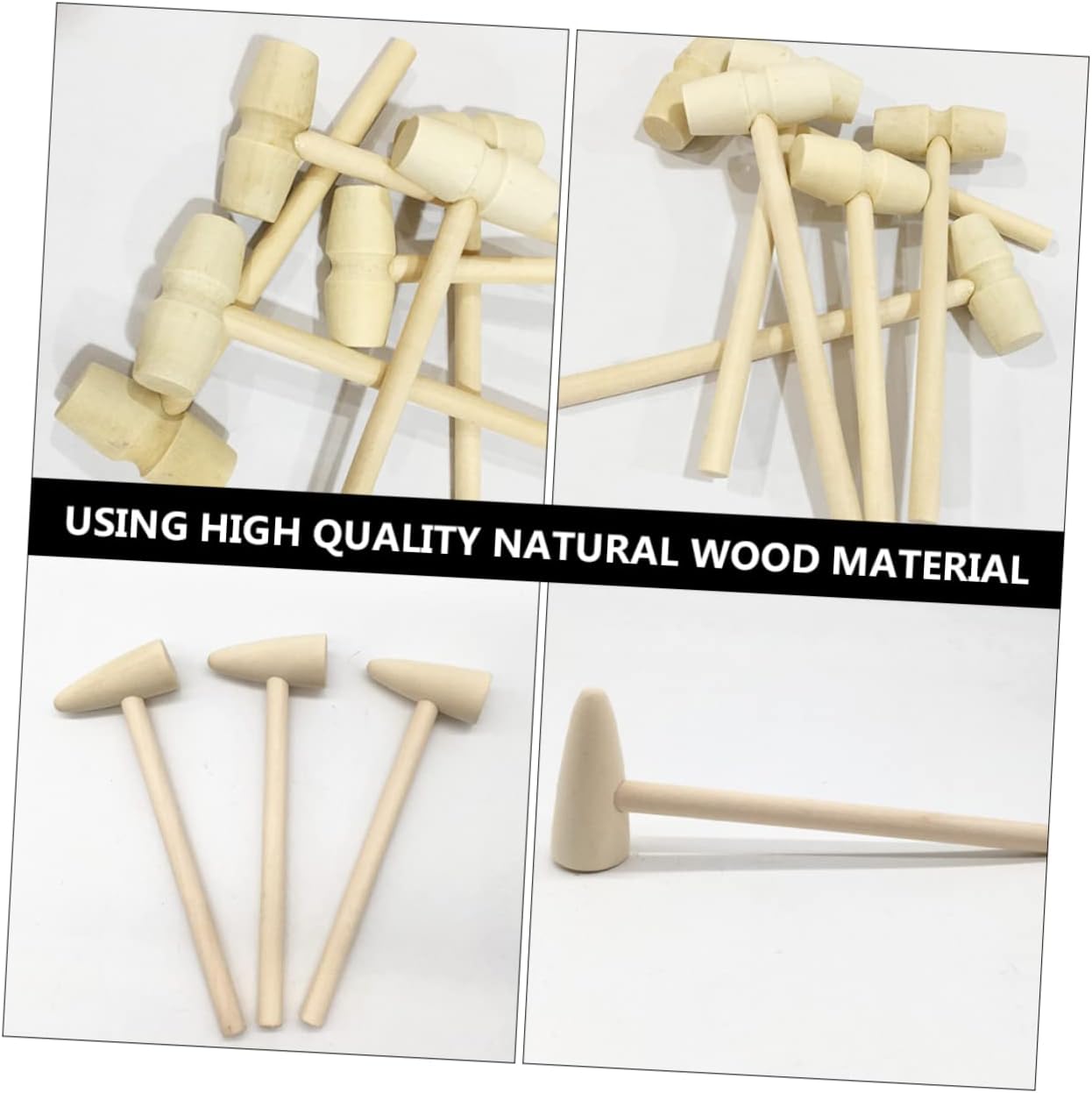 DECHOUS Wooden Hammer Toy Set 15pcs Safe and Durable