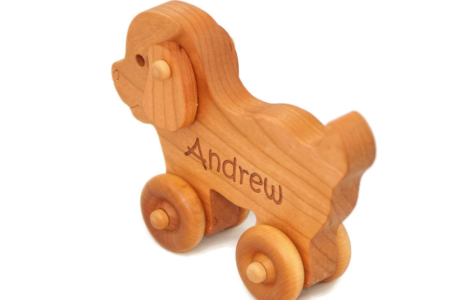 Little Wooden Wonders Wooden Toy Puppy Car
