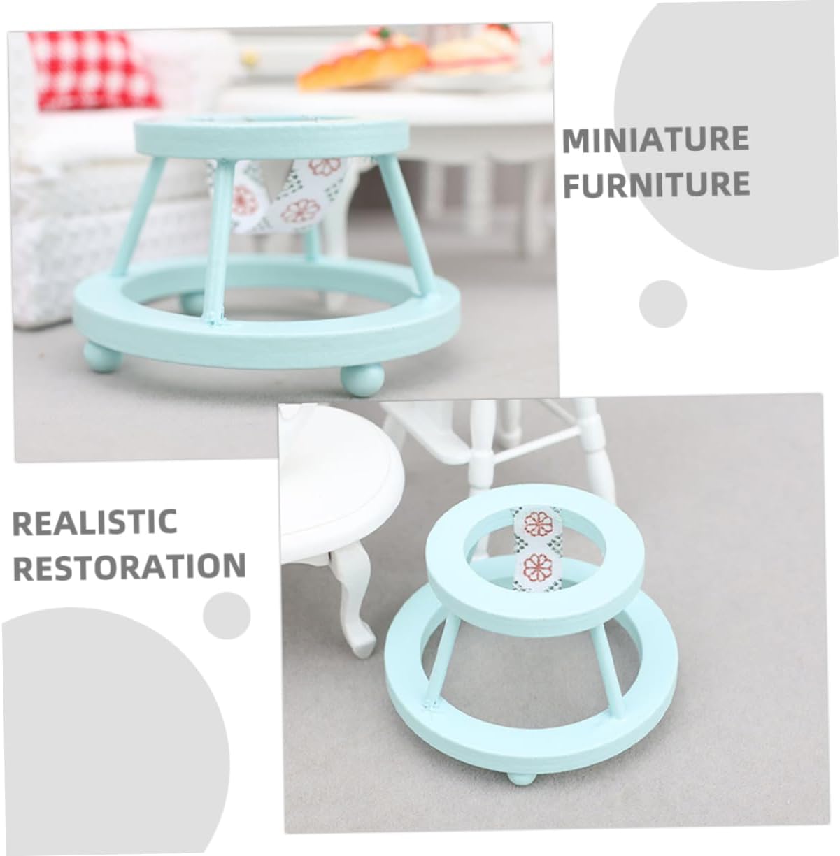 VICASKY 12in1 Mini Baby Wooden Furniture Set